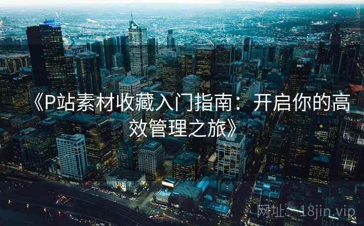 《P站素材收藏入门指南：开启你的高效管理之旅》