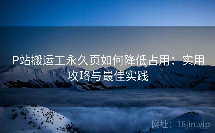 P站搬运工永久页如何降低占用：实用攻略与最佳实践