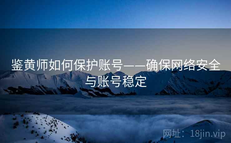 鉴黄师如何保护账号——确保网络安全与账号稳定