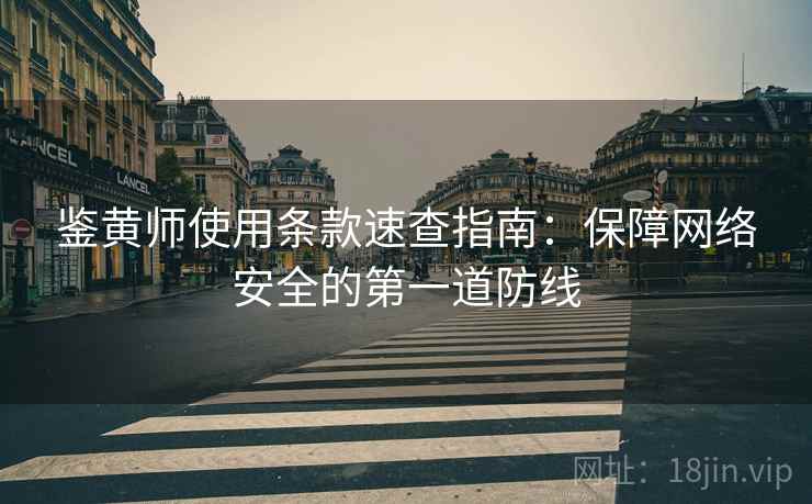 鉴黄师使用条款速查指南：保障网络安全的第一道防线