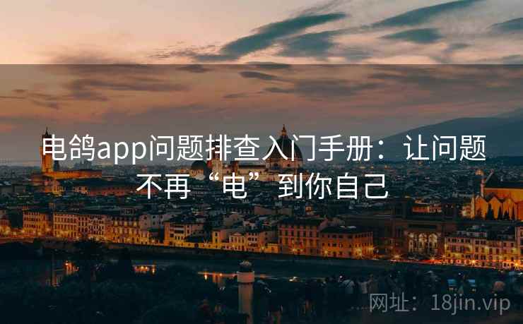 电鸽app问题排查入门手册：让问题不再“电”到你自己