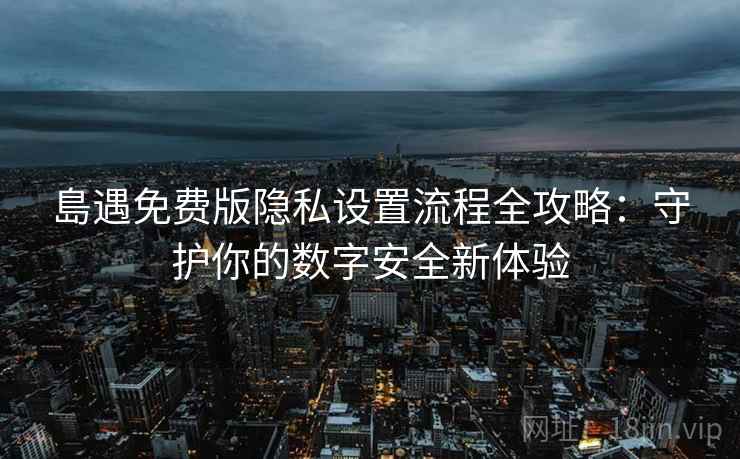 島遇免费版隐私设置流程全攻略：守护你的数字安全新体验