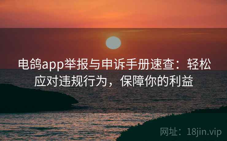 电鸽app举报与申诉手册速查：轻松应对违规行为，保障你的利益