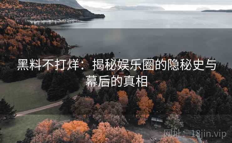 黑料不打烊：揭秘娱乐圈的隐秘史与幕后的真相