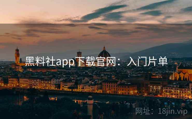 黑料社app下载官网：入门片单