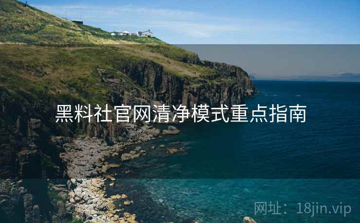 黑料社官网清净模式重点指南