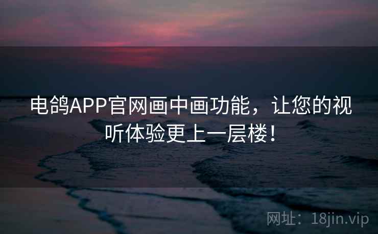 电鸽APP官网画中画功能，让您的视听体验更上一层楼！