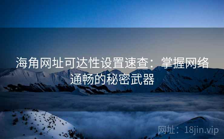 海角网址可达性设置速查：掌握网络通畅的秘密武器